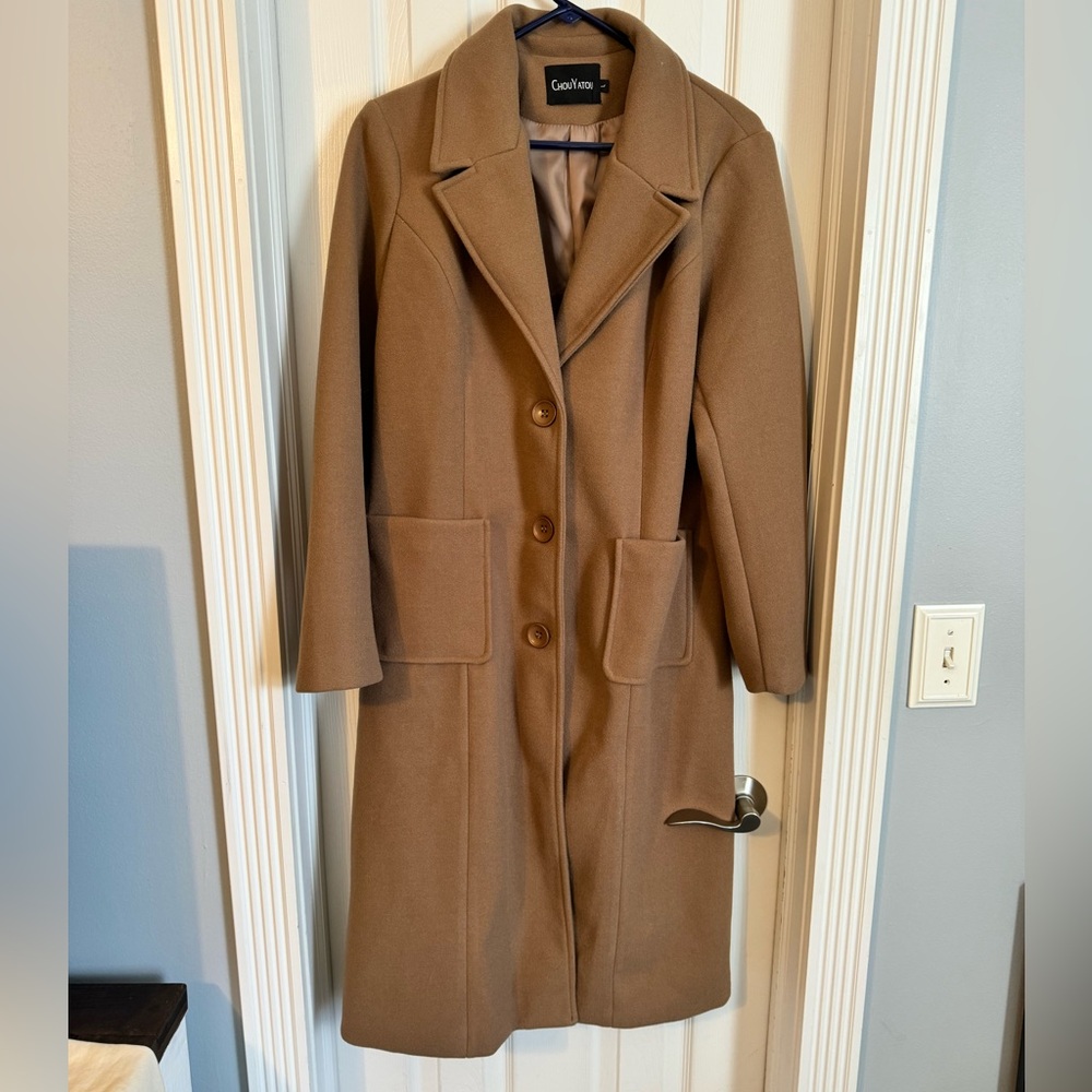 Wool Blend Coat, Size Large